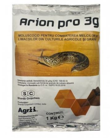 insecticid combatere limacsi orhidee Moluscocid Arion Pro 3G 