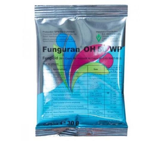 Fungicid de contact pentru plante Funguran OH 50 WP