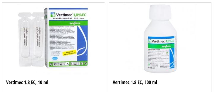 acaricid-insecticid pentru combaterea daunatorilor Vertimec