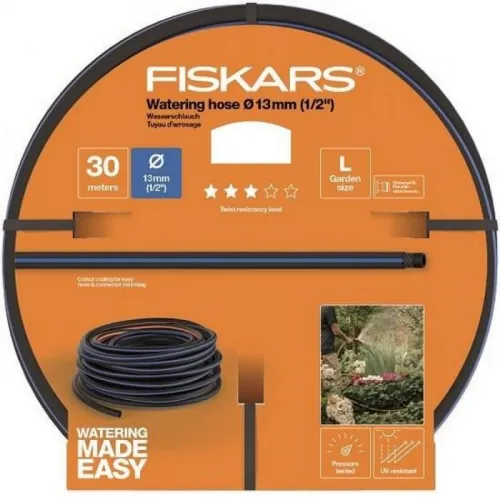 Furtun Fiskars Q3, 13mm (1/2"), 30m, rezistent UV